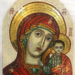 Фото икона из мозайки